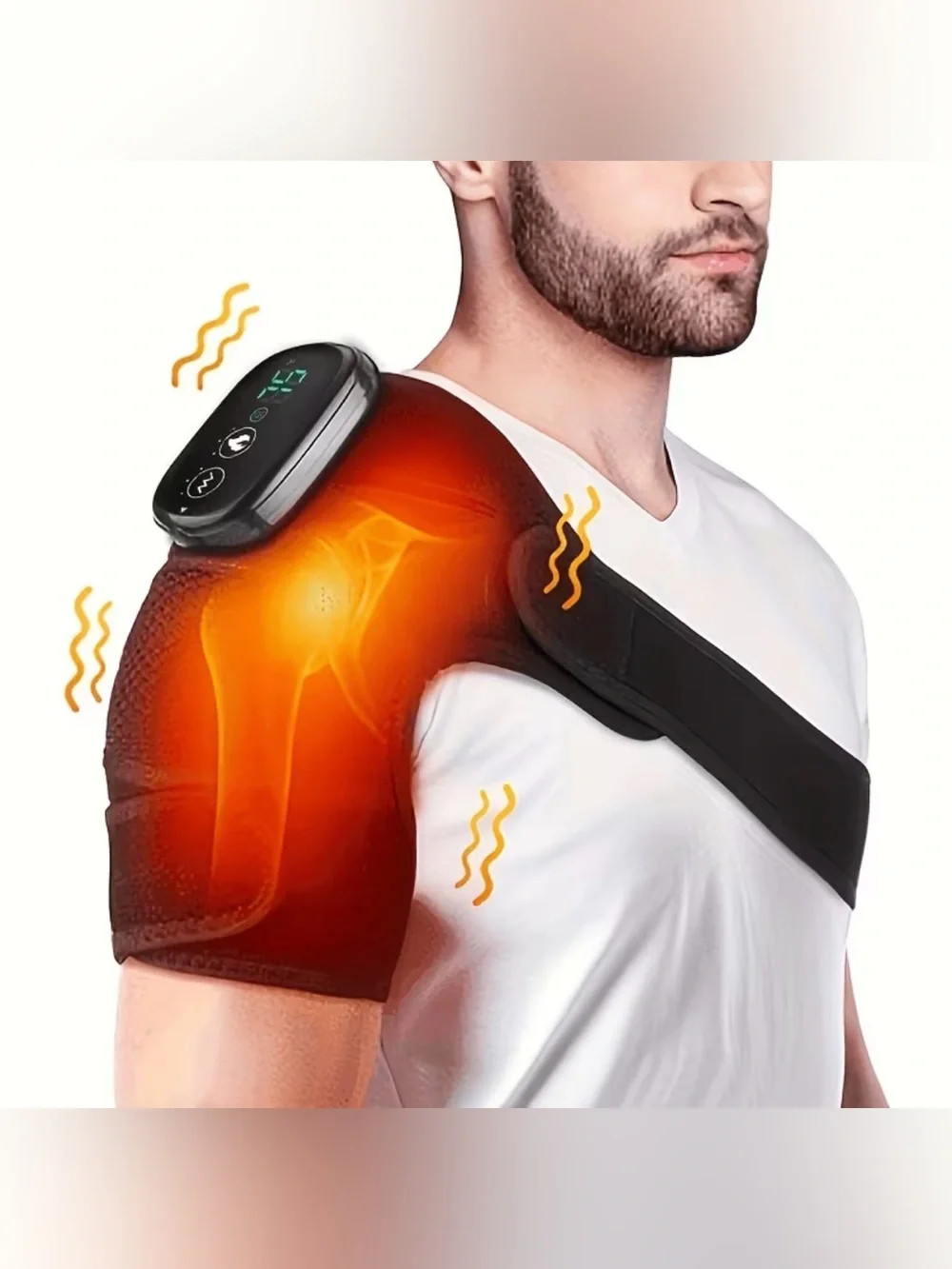 3-in-1 wireless heating vibratory knee massager for shoulder, knees and elbows